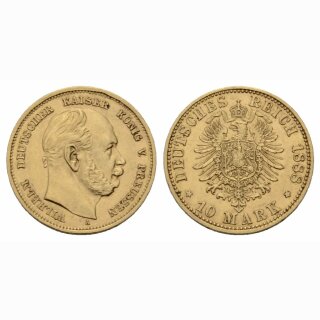 Deutschland Preussen 10 Mark 1888 A Kaiser Wilhelm II