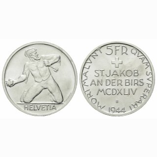 Schweiz 5 Franken  1944 B St. Jakob