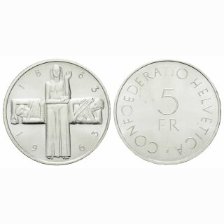 Schweiz 5 Franken  1963 B Rotkreuz
