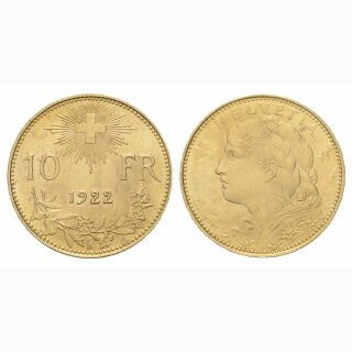 Schweiz 10 Franken  1922 B