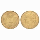 Schweiz 10 Franken 1916 B Vreneli