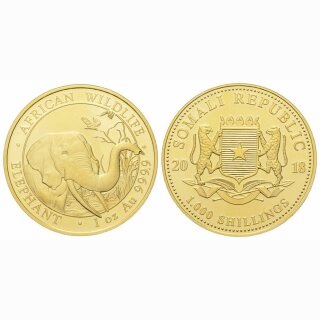 Somalia 1000 Schillings 2018 Elefant