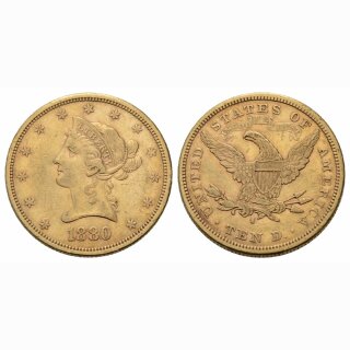 USA 10 Dollar  1880 S Liberty
