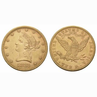 USA 10 Dollar  1881 Liberty