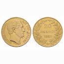Belgien 20 Francs  1865 Leopold I