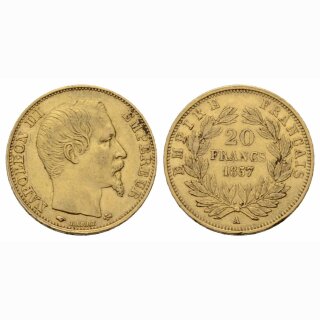 Frankreich 20 Francs  1857 A Napoleon III