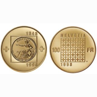 Schweiz 100 Franken 1998 B 150 Jahre Schweizer Bundesstaat (OE)