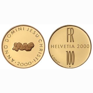 Schweiz 100 Franken 2000 B Messias (OE)