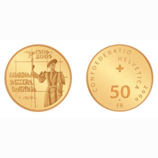 Schweiz 50 Franken 2006 B Schweizergarde (OE)