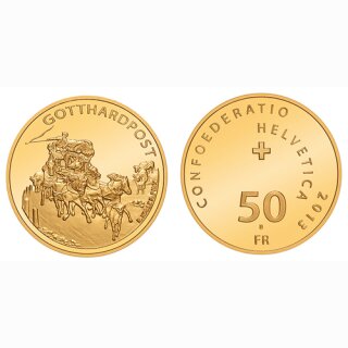 Schweiz 50 Franken 2013 B Gotthardpost (OE)