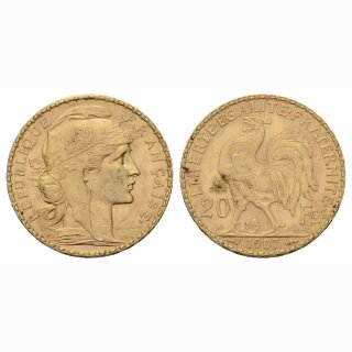 Frankreich 20 Francs  1907