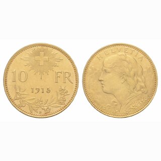 Schweiz 10 Franken 1915 B