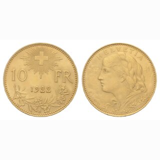 Schweiz 10 Franken 1922 B