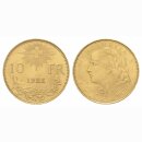 Schweiz 10 Franken 1922 B Goldvreneli