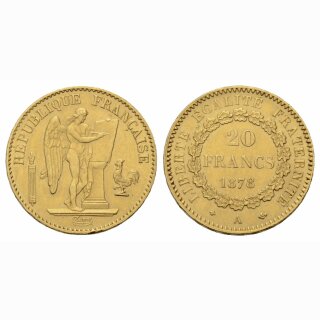 Frankreich 20 Francs 1878 A Engel