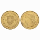 Schweiz 20 Franken  1890 B Helvetia