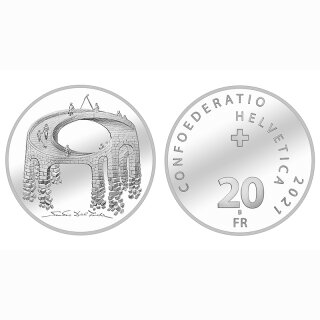 Schweiz 20 Franken 2021 B Illusion-Viadukt
