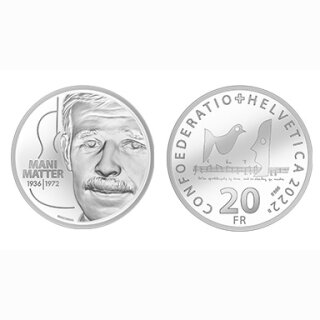 Schweiz 20 Franken 2022 B Mani Matter