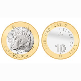 Schweiz 10 Franken 2021 B Fuchs