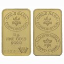 Schweiz 5 Gramm  Goldbarren