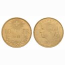Schweiz 10 Franken 1913 B Goldvreneli