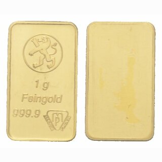 Schweiz 1 Gramm Goldbarren
