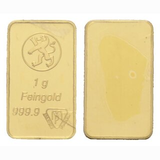 Schweiz 1 Gramm Goldbarren