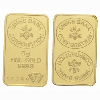 Schweiz 5 Gramm Goldbarren
