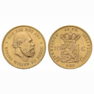 Niederland 10 Gulden 1875 König Wilhelm