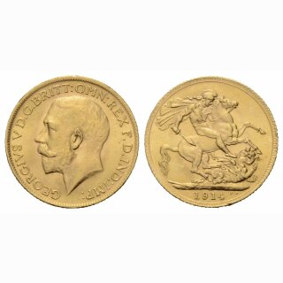 England  Sovereign 1914 George V