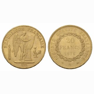 Frankreich 20 Francs  1876 A