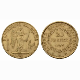 Frankreich 20 Francs  1877 A