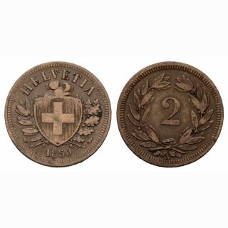 Schweiz 2 Rappen 1850 A