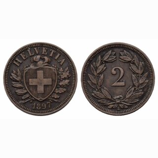 Schweiz 2 Rappen 1897 B