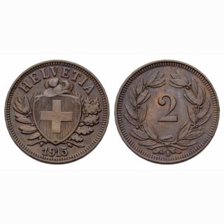 Schweiz 2 Rappen 1915 B