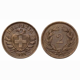 Schweiz 2 Rappen 1929 B