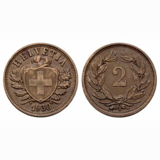 Schweiz 2 Rappen 1930 B