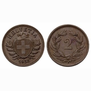 Schweiz 2 Rappen 1938 B