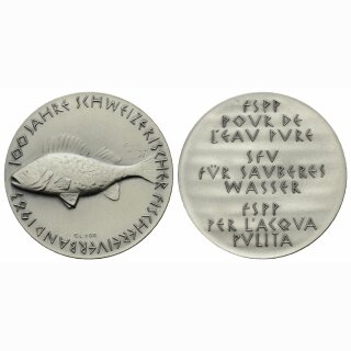 Schweiz Medaille 100 Jahre Schw. Fischereiverband  1983