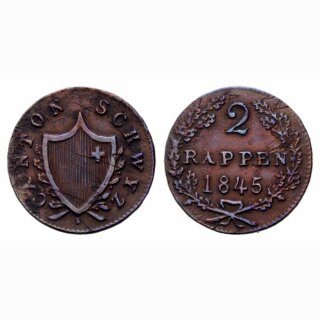 Schwyz 2 Rappen  1845