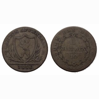 Appenzell 1 Batzen 1816