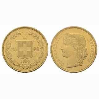 Schweiz 20 Franken 1894 Helvetia