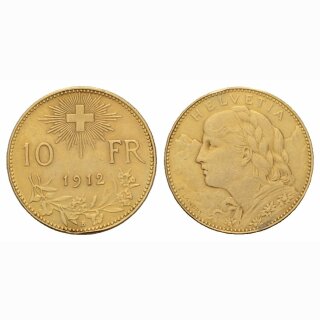 Schweiz  10 Franken 1912 B