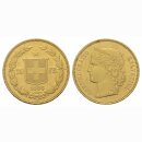 Schweiz  20 Franken  1896 B Helvetia