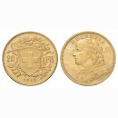 Schweiz  20 Franken  1912 B Vreneli