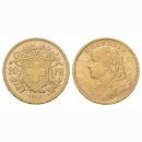Schweiz  20 Franken  1913 B Vreneli