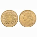 Schweiz  20 Franken  1913 B Vreneli