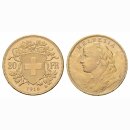 Schweiz  20 Franken  1915 B Vreneli