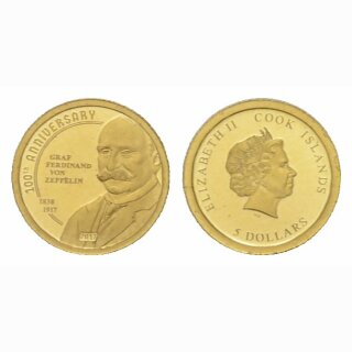 Cook Island 5 Dollars 2017 Zeppelin