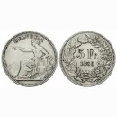 Schweiz 5 Franken 1855 Solothurn